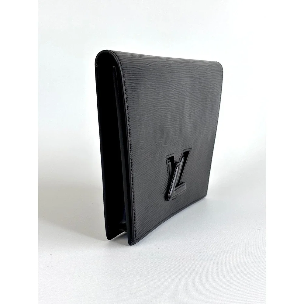 Louis Vuitton Vintage Trapeze Clutch Epi Black Leather M10934 1988 Evening Bag